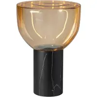 Eth Lampe de table en verre Lana 45cm - aspect marbre