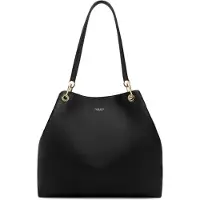 Carlheim Femmes, Sac à main, Sac à main Stella en cuir véritable, chic et fonctionnel, résistant à l'eau, Noir