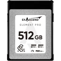 EXASCEND Cfexpress 4.0 Type B Element Pro 512gb Memory Card Clair