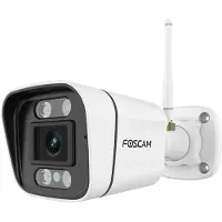 Foscam WiFi outdoor camera with spots and siren V8P white (2560 x 1440 Pixels), Caméra réseau, Blanc