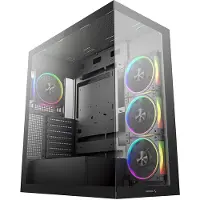DeepCool CG580 4F V2, Tour Midi, PC, noir, ATX, ITX, micro ATX, acrylonitrile-butadiène-styrène (ABS), SGCC, verre trempé, Gaming