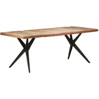 Syfax Table à manger 200x90x76 cm Bois de récupération massif