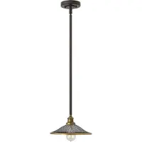 HINKLEY Suspension Rigby bronze et laiton, 1xE27x60W, métal, dimensions : 94,7 x 25,4 x 25,4 cm, IP20,