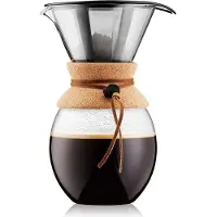Bodum Cafetière 1,5 L Pour Over Liège Et Cuir