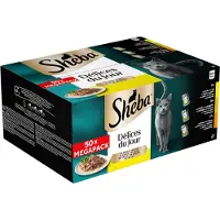 Sheba Délices du Jour au poulet, canard et dinde pâtée en sauce pour chat