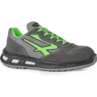 U Power U.POWER Chaussure de sécurité Point T.43 gris/vert cuir velours/nylon S1PSRC EN20345 U-Power - RL20036-43