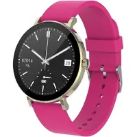 Smarty Smarty2.0 - SW079F - Montre connectée - Unisexe - Écran Amoled ultra-fin - Or jaune / Rose