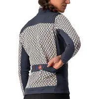 Castelli Sfida 2 Fz Long Sleeve Jersey Beige,Bleu S Femme