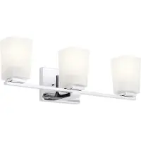 Kichler Applique de salle de bains Roehm, chrome poli, 3xG9x3W, métal, dimensions : 18,3 x 58,4 x 15,9 cm, IP44,