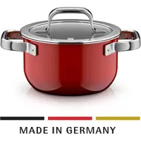 WMF Fusiontec Mineral Pro, Kochtopf mit Deckel, 16 cm, Passion Red 3201114100 4000530759955