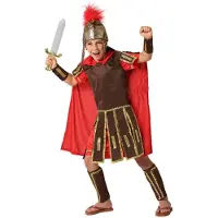 Atosa Roman Child Child Soldier Costume Rouge 3-4 Years Enfants