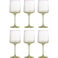 Bloomingville Verres à vin Luciana verts, lot de 6 pièces