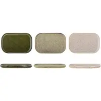 Bloomingville Addison Plate-set Of 3-stoneware Plate Vert