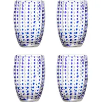 Bloomingville Ensemble de 4 verres Brinley bleus