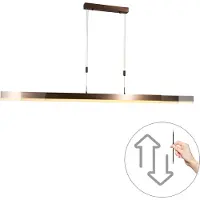 QAZQA Suspension réglable bronze foncé avec LED dimmable - Lamba