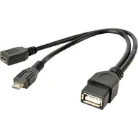 Gembird Cablexpert - Câble USB - USB (F) pour Micro-USB de type B - USB 2.0 OTG - 15 cm - moulé