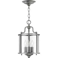 HINKLEY Suspension Gentry gris-étain 3xE14x60W en métal, dimensions : 32x20x20 cm, IP20,