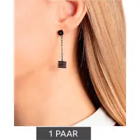 Calvin Klein Boucles d'oreilles puces pour femme avec cristaux Swarovski KJ9CVE140100 Gris