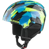 Alpina Casque de Ski Alpina Enfant Pizi Neon/Blue Green Gloss-51 - 55 cm