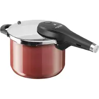 WMF Schnellkochtopf FUSIONTEC Rot, Poêle + casserole, Argent