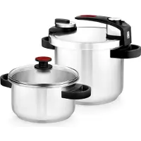 BRA Pack 2 Tekna Cookware A185605/ 4+7L/ Stainless Steel/ Induction Cookware