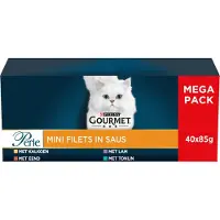 Gourmet Perle Les Filettines en sauce - dinde, canard, thon, agneau - pâtée pour chat