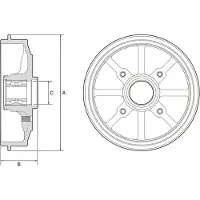 Delphi Tambour de frein BFR484