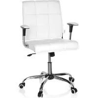 Hjh OFFICE Home Office chaise de bureau ERNESTO chaise de bureau avec accoudoirs similicuir chaise pivotante
