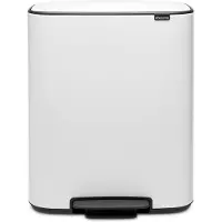 Brabantia Bo Pedal Bin 60 Litres White