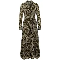 MADELEINE Robe-chemise jaune / vert / noir