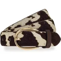 Vanzetti Ceinture brun foncé / or / blanc cassé