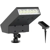 Alcapower Projecteur Solaire De Jardin À Led Ip65 500 Lm Avec Piquet Et Capteur Crépusculaire - 3000K