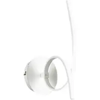 Gea Luce Applique Led Moderne Tosca En Aluminium Blanc Satiné 15W 840Lm Lumière Chaude 4000K, Diffuseur Opale, Design Incurvé