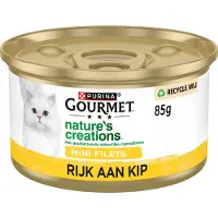 Gourmet Purina Nature's Creations bouchées au poulet, épinards, tomates pour chat (24x85g)