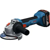Bosch Meuleuse d'angle sans fil GWS 18V-8 Professional 18 V 125 mm Brushless ( 06019N9003 ) + 2 batteries 5,0 Ah + chargeur + L Boxx