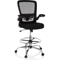 Hjh OFFICE Chaise De Travail / Tabouret De Travail Vendo Work Maille / Tissu Noir