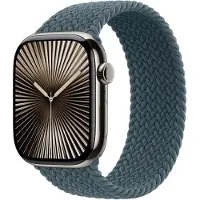 Apple Bracelet Solo tressé Watch | 44/45/46/49 mm - Taille 2 - Lake Green