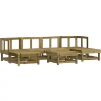 Syfax Salon de jardin 7 pcs bois de pin imprégné