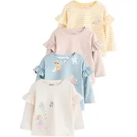 Next T-Shirt beige clair / bleu clair / jaune / lilas