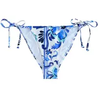 Next Bas de bikini bleu / aqua / blanc naturel