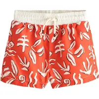 Next Shorts de bain rouge / blanc cassé