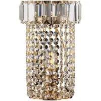 Bonetti Illumina Vladimir Lampe De Table En Fer Et Laiton Doré Avec Strass 1 Lumière H.27 D.18 Bl263-Lt-Or