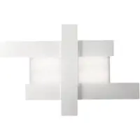 Gea Luce Plafonnier Doha P/M 40W Led 3750Lm 3000K Blanc - Plafonnier D'Intérieur En Aluminium Et Méthacrylate Bisatin - Gealuce