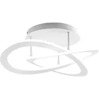 Gea Luce Plafonnier Yara P/G C 50W Led 2400Lm 3000K En Aluminium Blanc Et Silicone - Gealuce Dimmable Phase Cut+Push
