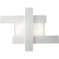 Gea Luce Plafonnier Doha P/P Led 30W 2620Lm 3000K 120° En Aluminium Et Finition Méthacrylate Bi-Satiné Blanc - Gealuce