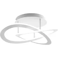 Gea Luce Plafonnier Yara P/M C 40W Led 1900Lm 3000K En Aluminium Blanc Et Silicone - Gealuce Dimmable Phase Cut+Push