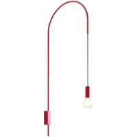 Zafferano - Applique Filo, Orientable À 200, Métal Peint, Ampoule E27 Max 60W Incluse, H 110Cm - Rouge