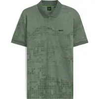 BOSS pour homme. 50548325 Polo Clash PLKT vert (S), Casuel, Polyester, Manche courte