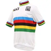 Santini Uci World Champion Short Sleeve Jersey Multicolore 7 Years Enfants