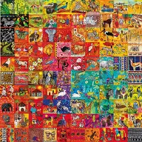 Magnolia Puzzle Jeu de pose A 100 Tile Tale - 1023 pièces multicolores